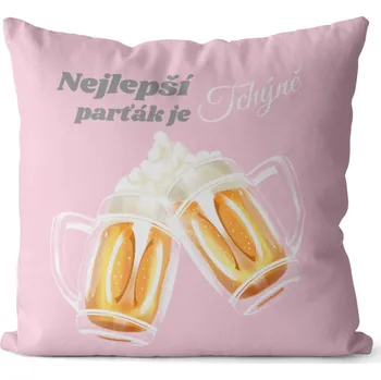 Dekorativní polštářek Polštář Nejlepší parťák je tchýně (Velikost: 40 x 40 cm)