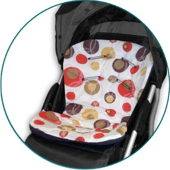 IvemaBaby Vložka do kočárku UNI Color hnědé bubliny/hnědá