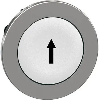 ZB4FA334 Ovládací hlavice stiskací se symbolem, zapuštěná montáž, Bílá, Schneider Electric