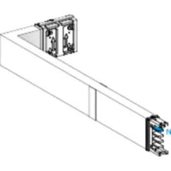vypínač a zásuvka KSA250DLL41F Koleno 250 A horizontální na míru s požární přepážkou doleva, Schneider electric