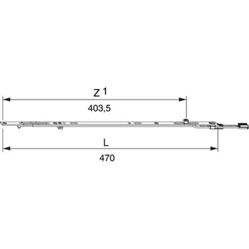 Příslušenství k oknu MACO Střední závora 1280V