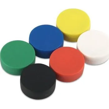 Dekorativní magnet Neodymový magnet kotouč Ø 12,7 mm, v. 6,3 mm, modrý, vodotěsný plast, síla 2 kg