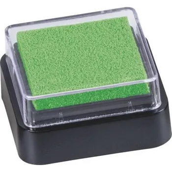 Razítková poduška Razítkovací polštářek mini 3x3 cm - světle zelený