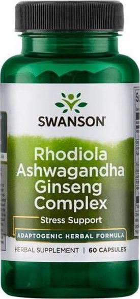 Swanson Rhodiola Ashwagandha A Ginseng Complex 60 Kapslí Od 231 Kč Zbozicz 7517