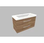 Krajcar LX-Luxury Koupelnová skříňka s keramickým umyvadlem 105x46x65 cm, LX105 Barva: Dub šedý