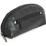 Arwel dvouzipová kožená klíčenka černá 619-0367