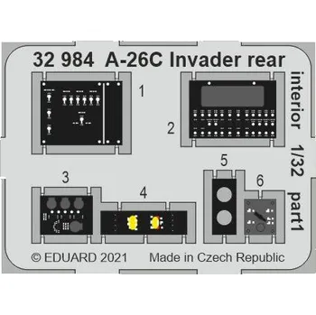 Plastikový model Eduard 1/32 A-26C Invader rear interior (HOBBY BOSS)