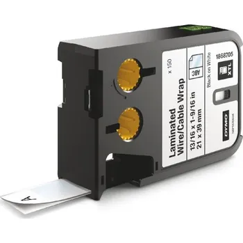 Pásek do tiskárny Páska Dymo XTL, (lamino) 21x39mm bílá, černý tisk, 150ks