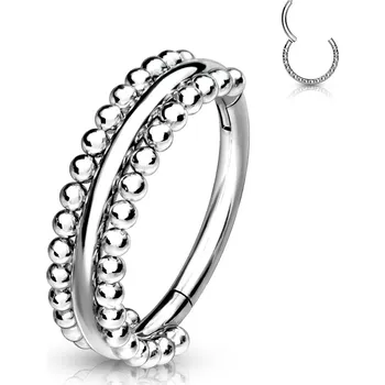 Piercing Šperky4U Segment kruh - helix / cartilage / tragus piercing - NS0045ST-1208