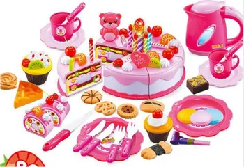 Hračka pro nejmenší KiK Diy KX7594 narozeninový dort růžový 80 dílů