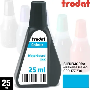 Razítko Univerzální razítková barva Trodat 7010, 25ml, bleděmodrá