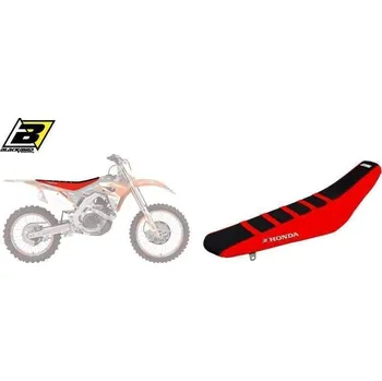 Moto sedlo BLACKBIRD potah sedadla HONDA CRF 250R 18-19, CRF 450R/X 17-19, ZEBRA, barva červená+černá
