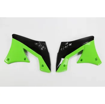UFO kryt chladiče KAWASAKI KXF 250 09-11, barva OEM (černá/zelená)