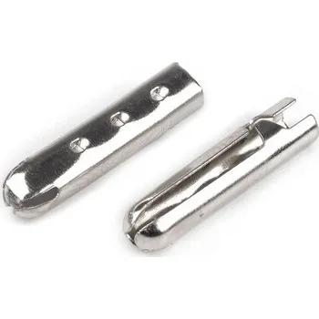 Kovová koncovka na šňůru Ø3,3 mm hladká, barva 1 nikl