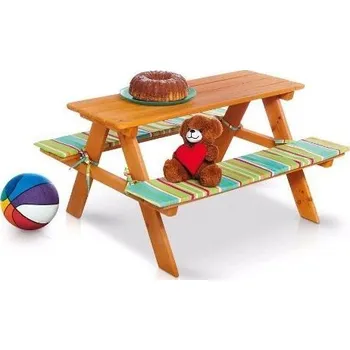 Zahradní sestava EmaHome Dřevěná dětská lavice se stolem