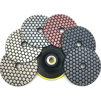 Brusný kotouč Sada kotoučů diamantových leštících 100mm s unašečem 5+1ks