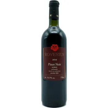 Víno Pinot Noir exclusive pozdní sběr 2016 polosuché Rovenius