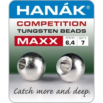 Tungstenové kuličky Hanák Competition MAXX Stříbrná 6,4 mm, 7 ks