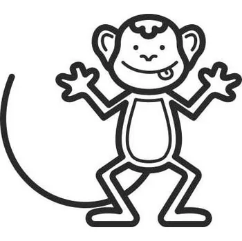 Samolepicí dekorace na vozidlo SI0112056A - Opička 100 x 90 mm doprava