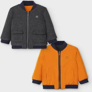 Kojenecká bunda Chlapecká přechodová bunda Mayoral 2478-72 šedá, oranžová Rozměr: 68