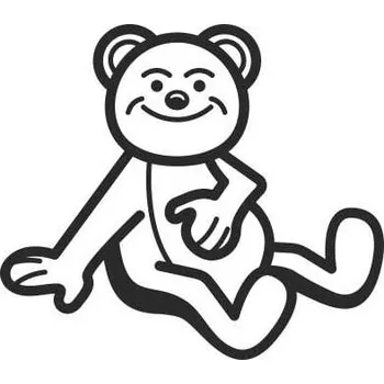 Samolepicí dekorace na vozidlo SI0112052B - Méďa 100 x 90 mm doleva