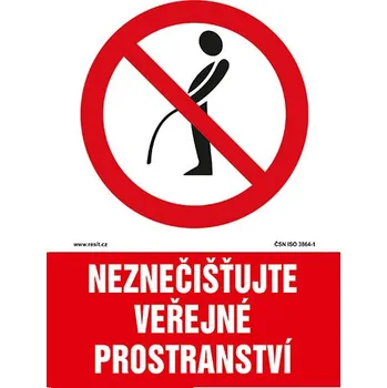 Neznečišťujte veřejné prostranství - samolepka 200 x 280 mm