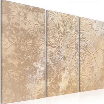 Obraz Malvis ® Třídílný obraz Zlatá kamenná mandala Velikost (šířka x výška): 60x40 cm