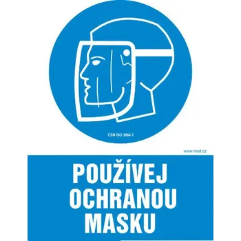 Značení Používej ochranou masku - samolepka 140 x 200 mm