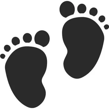 Samolepicí dekorace na vozidlo Dětské stopy 140 x 120 mm