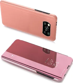Pouzdro na mobilní telefon MG Clear View pro Xiaomi Poco X3 růžové