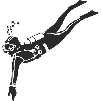 Samolepící dekorace SI0110010F - potápěč1 - 160 x 155 mm doleva