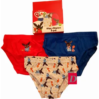 Chlapecké spodní prádlo Slipy KRÁLÍČEK BING 3pack multibarevné