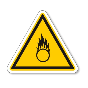 Značení Látky podporující hoření - samolepící piktogram - 100 x 110 mm