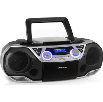 CD přehrávač Auna Roadie Boombox 2K stříbrný