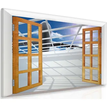 Malvis ® Obraz přelet letadla Velikost: 130x110 cm