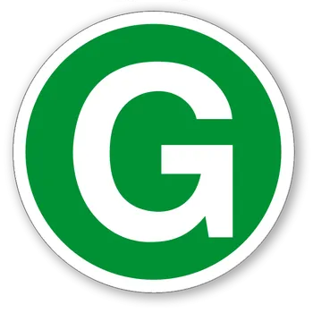 Označení "G" dle CEMT - kruhová samolepka Ø 150 mm