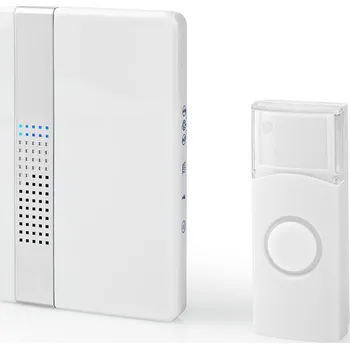 Domovní zvonek Nedis DOORB223CWT bezdrátový zvonek, 80 dB, 36 melodií, napájený ze sítě, bílý
