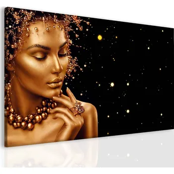 Malvis ® Obraz žena zlaté odstíny Velikost: 100x60 cm