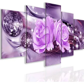 Obraz Malvis ® Obraz Abstraktní růže fialová Velikost: 150x75 cm