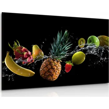 Obraz Malvis ® Obraz do kuchyně Letící ovoce Velikost: 90x60 cm