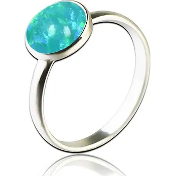 Prsten NUBIS® Stříbrný prsten s opálem - velikost 59 - NBP95-OP62-59