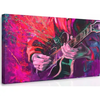 Malvis ® Obraz reprodukce Kytarista Velikost: 90x60 cm