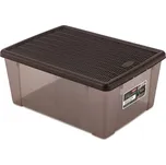 Box 15,0l+víko 39x29x17cm hnědý ELEGANCE-XL
