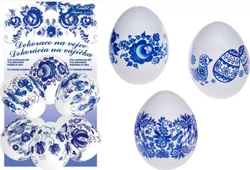 Velikonoční dekorace Anděl Přerov 7730 smršťovací fólie na vejce 10 ks + 10 stojánků modré