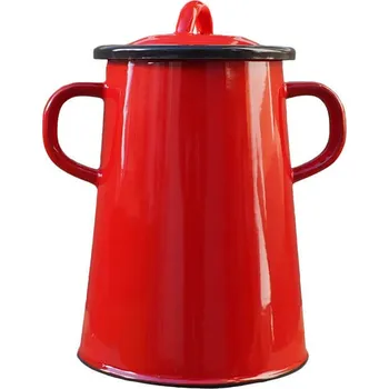 Outdoor vaření Smaltovaná nádoba na mast 1 L Červená