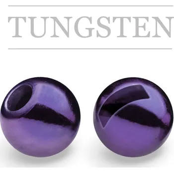 Knápek Kulička wolframová s drážkou METALLIC Violet 2mm