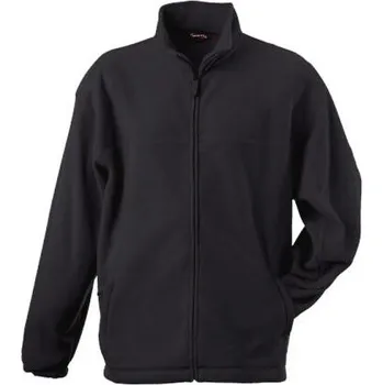 Pánská mikina Mikina pánská fleece 058 - dlouhý zip - černá - v.XXXL