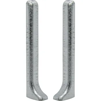 Podlahová lišta Koncovka k soklu Progress Profile stříbrná lesk, hliník TPZCTBS602