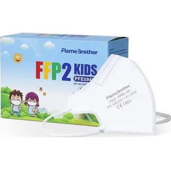 respirátor Flame Brothers Dětské respirátory FFP2 NR bílé 20 ks