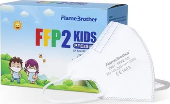 respirátor Flame Brothers Dětské respirátory FFP2 NR bílé 20 ks